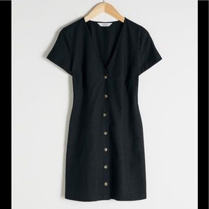& other stories black hourglass mini dress
